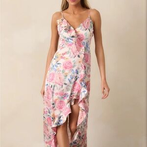 Floral Pink Maxi Dress